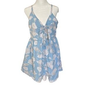 Dina Be blue Sun dress with cut out detail L